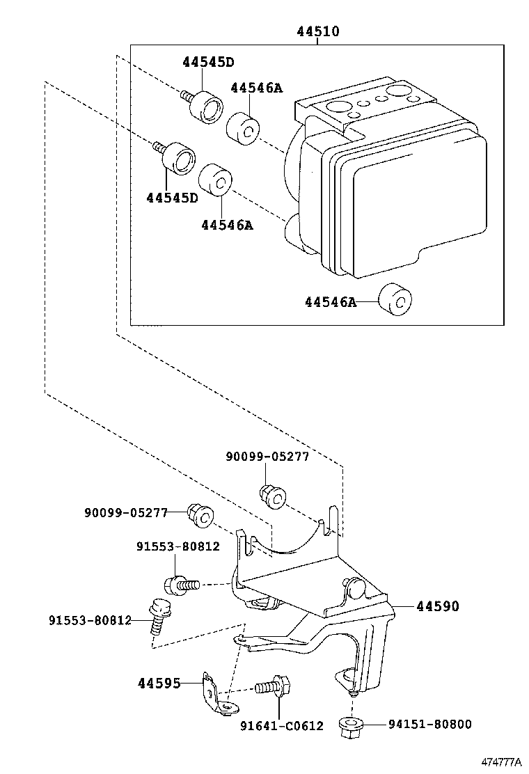 44590-0P010 BRACKET ASSY, BRAKE ACTUATOR product image