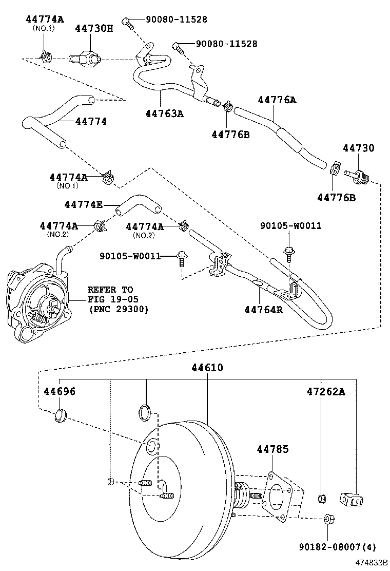 Toyota 44776-52130 HOSE, BRAKE BOOSTER