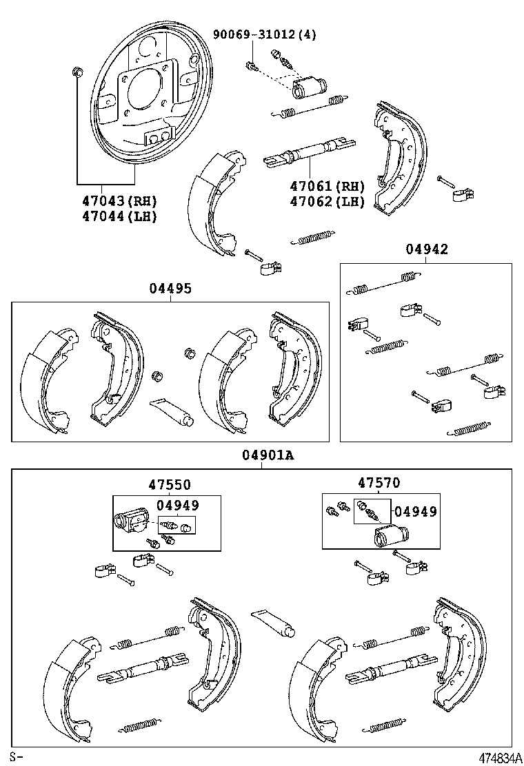 Toyota 47044-09010 PLATE SUB-ASSY, BRAKE BACKING, REAR LH