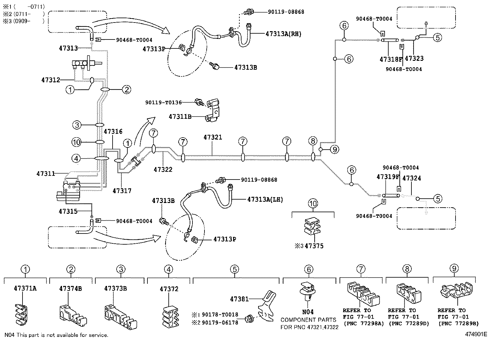 47311-0D210 TUBE, FRONT BRAKE, NO.1 product image