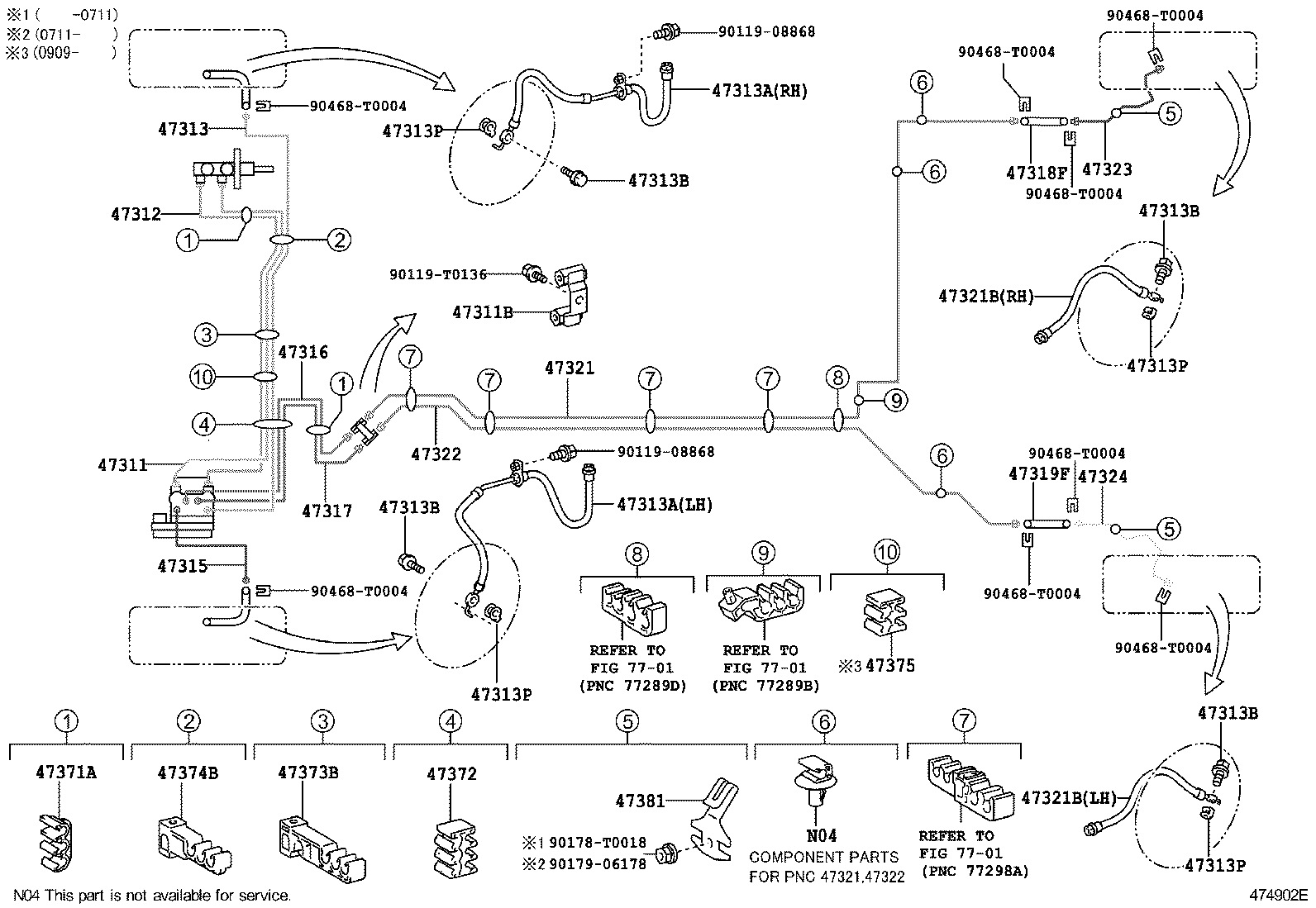 47311-0D210 TUBE, FRONT BRAKE, NO.1 product image