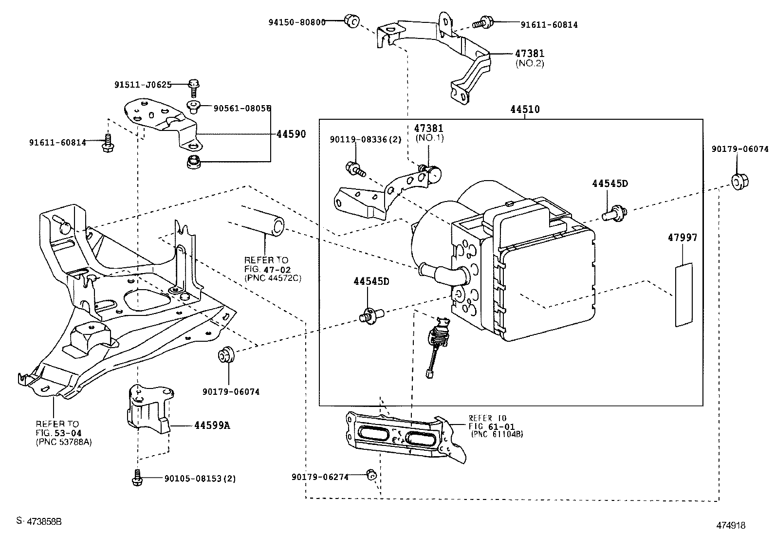 44590-47040 BRACKET ASSY, BRAKE ACTUATOR product image