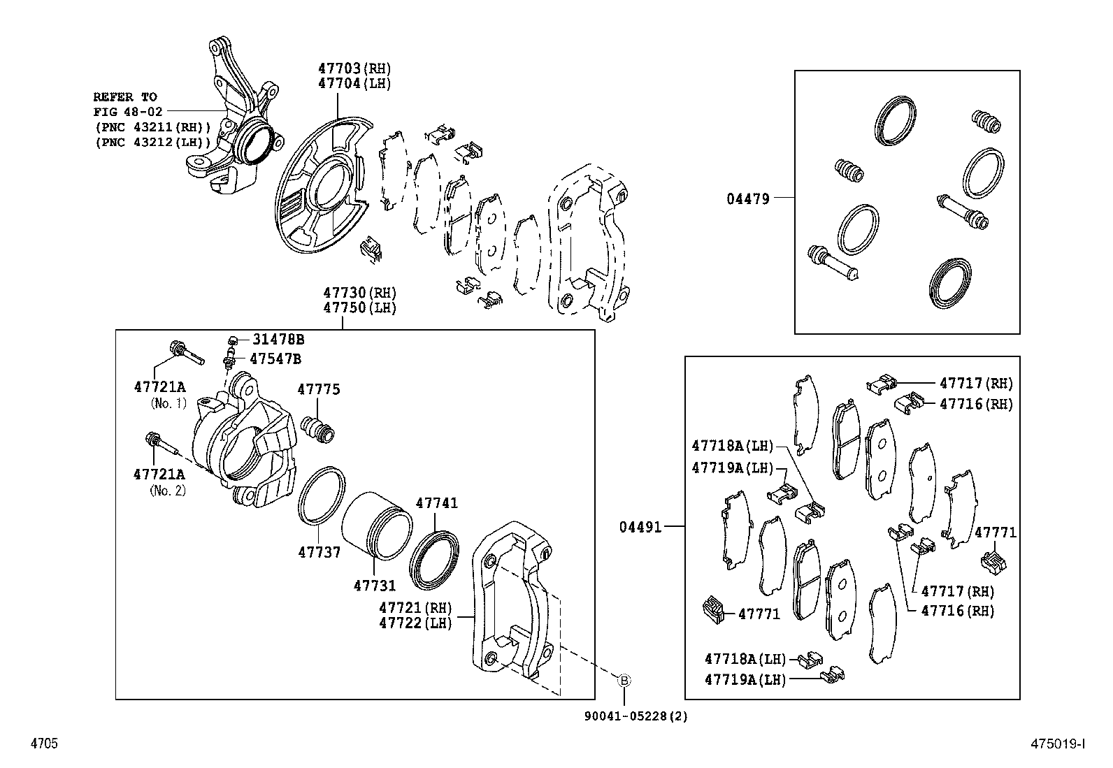 47730-B4030 CYLINDER ASSY, FRONT DISC BRAKE, RH product image