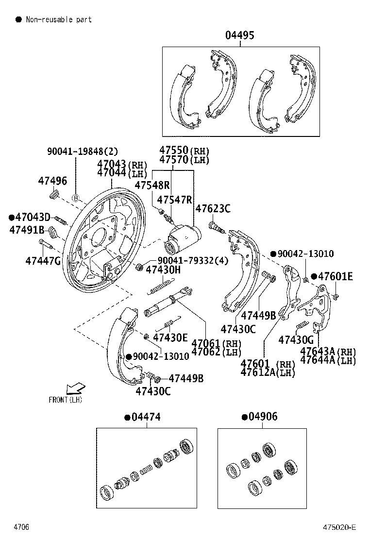 Toyota 47044-87403 PLATE SUB-ASSY, BRAKE BACKING, REAR LH