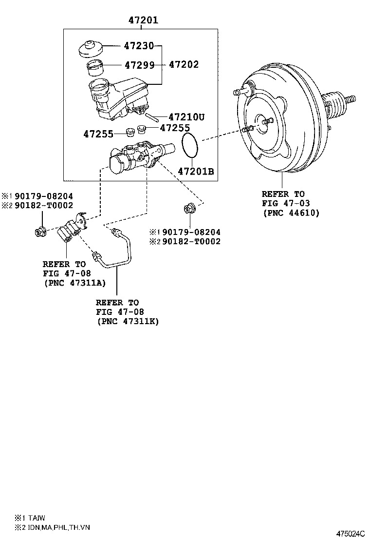 47220-33110 RESERVOIR ASSY, BRAKE MASTER CYLINDER product image