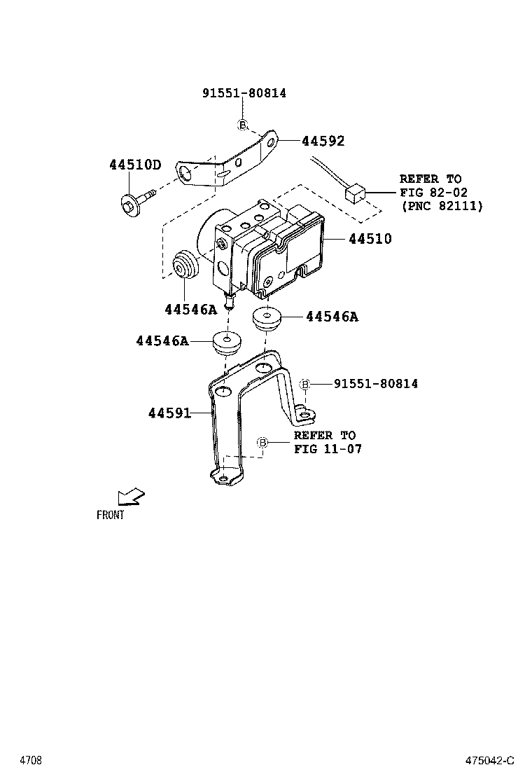 44591-B1040 BRACKET, BRAKE ACTUATOR, NO.2 product image
