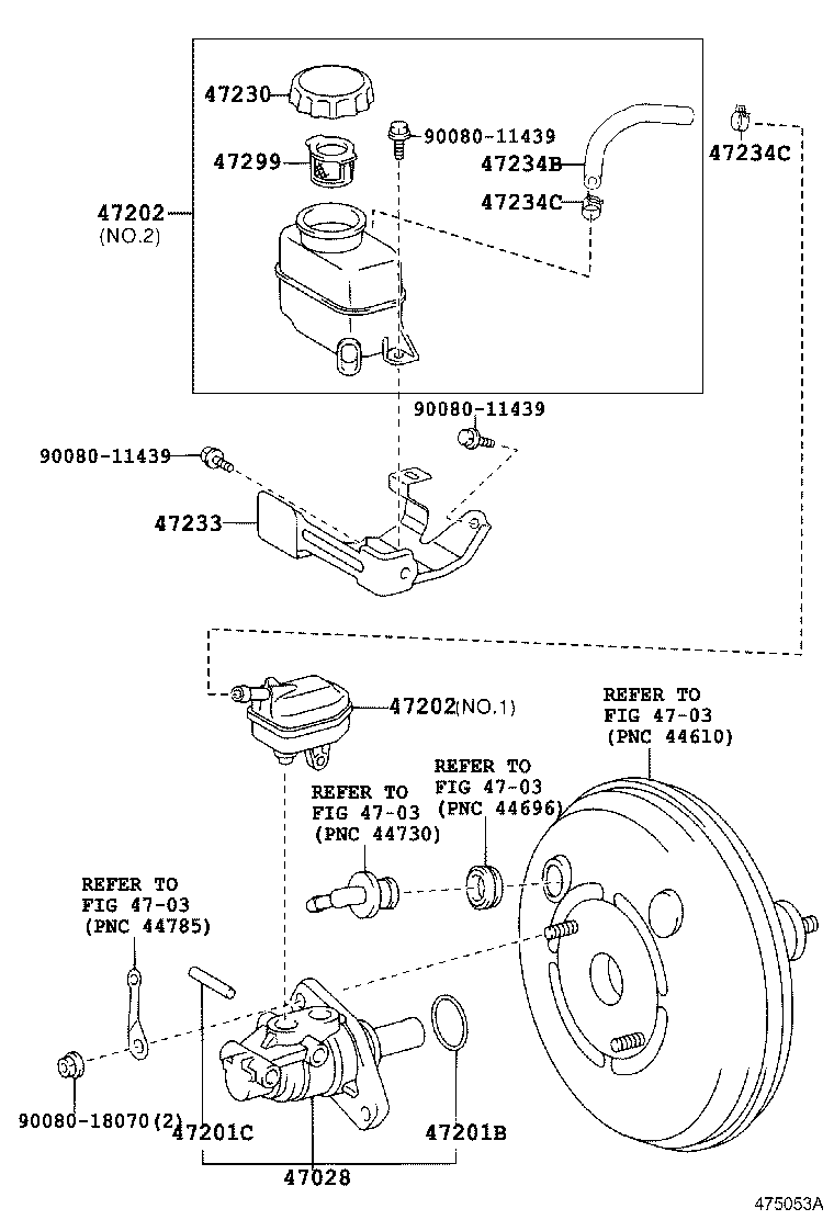 Toyota 47220-0E010 RESERVOIR SUB-ASSY, BRAKE MASTER CYLINDER