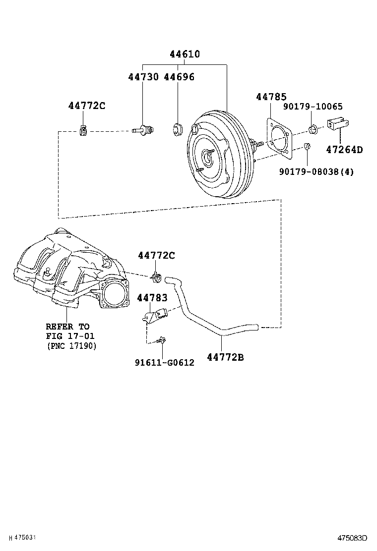 Toyota 44610-33680 BOOSTER ASSY, BRAKE