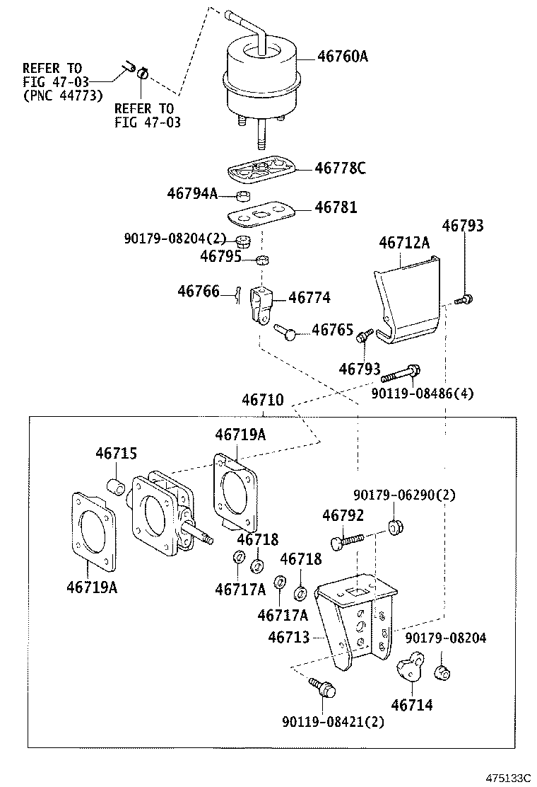 46760-37080 CHAMBER ASSY, EXHAUST BRAKE product image