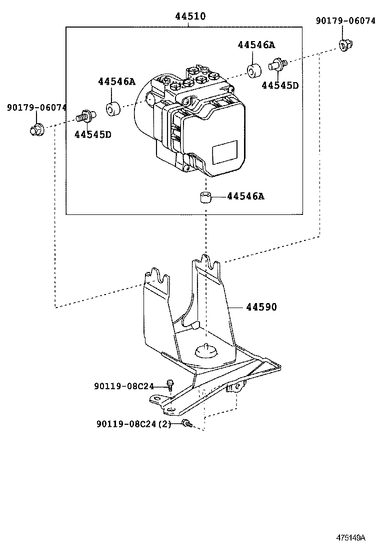 47311-52190 TUBE, FRONT BRAKE, NO.1 product image