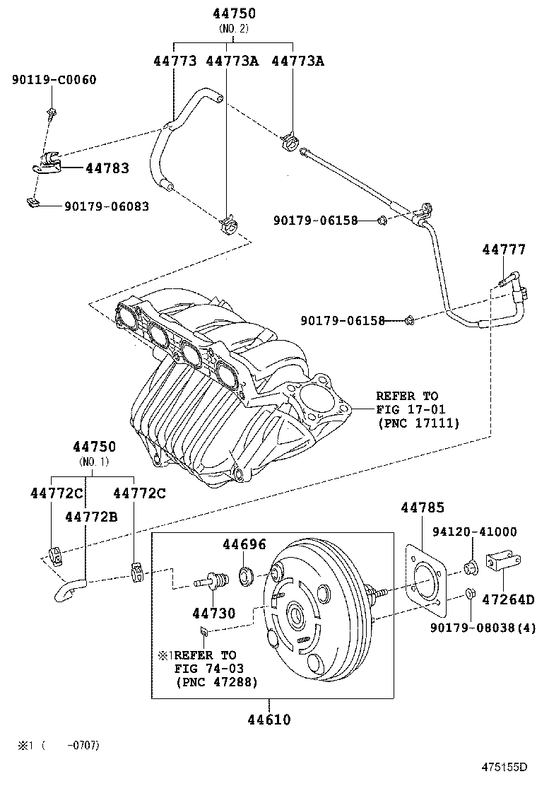 44750-06280 HOSE ASSY, VACUUM product image