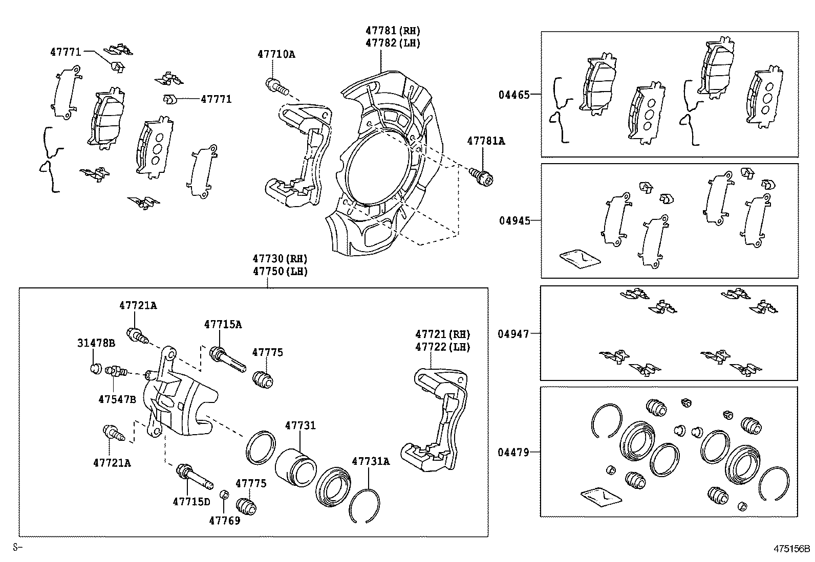 04947-06081 FITTING KIT, DISC BRAKE, FRONT product image