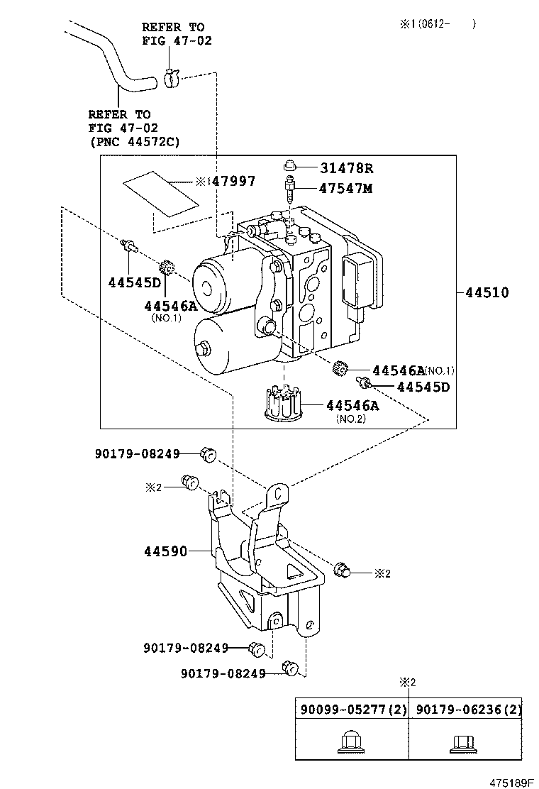 47311-28720 TUBE, FRONT BRAKE, NO.1 product image