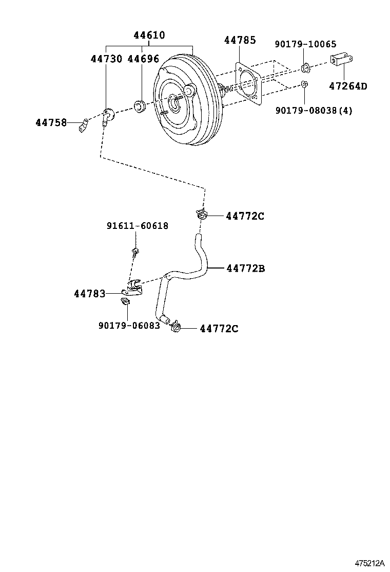 44610-06540 BOOSTER ASSY, BRAKE product image