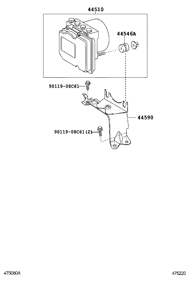 47311-06160 TUBE, FRONT BRAKE, NO.1 product image