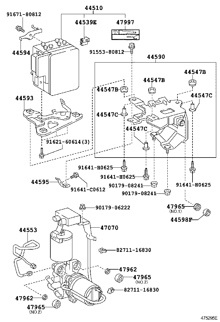 44593-50050 BRACKET, BRAKE ACTUATOR, NO.3 product image
