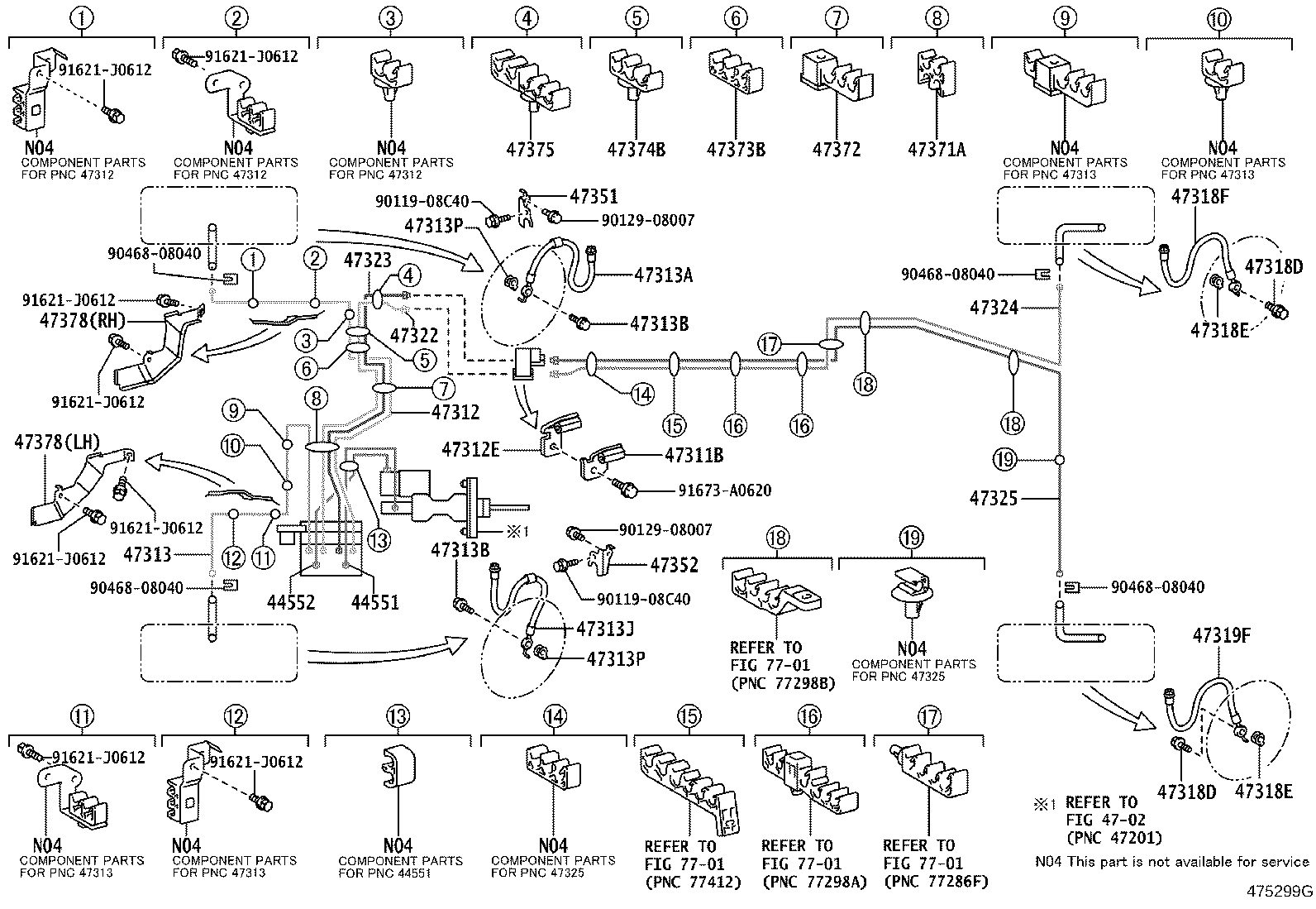 Toyota 44553-50070 TUBE, BRAKE ACTUATOR, NO.3