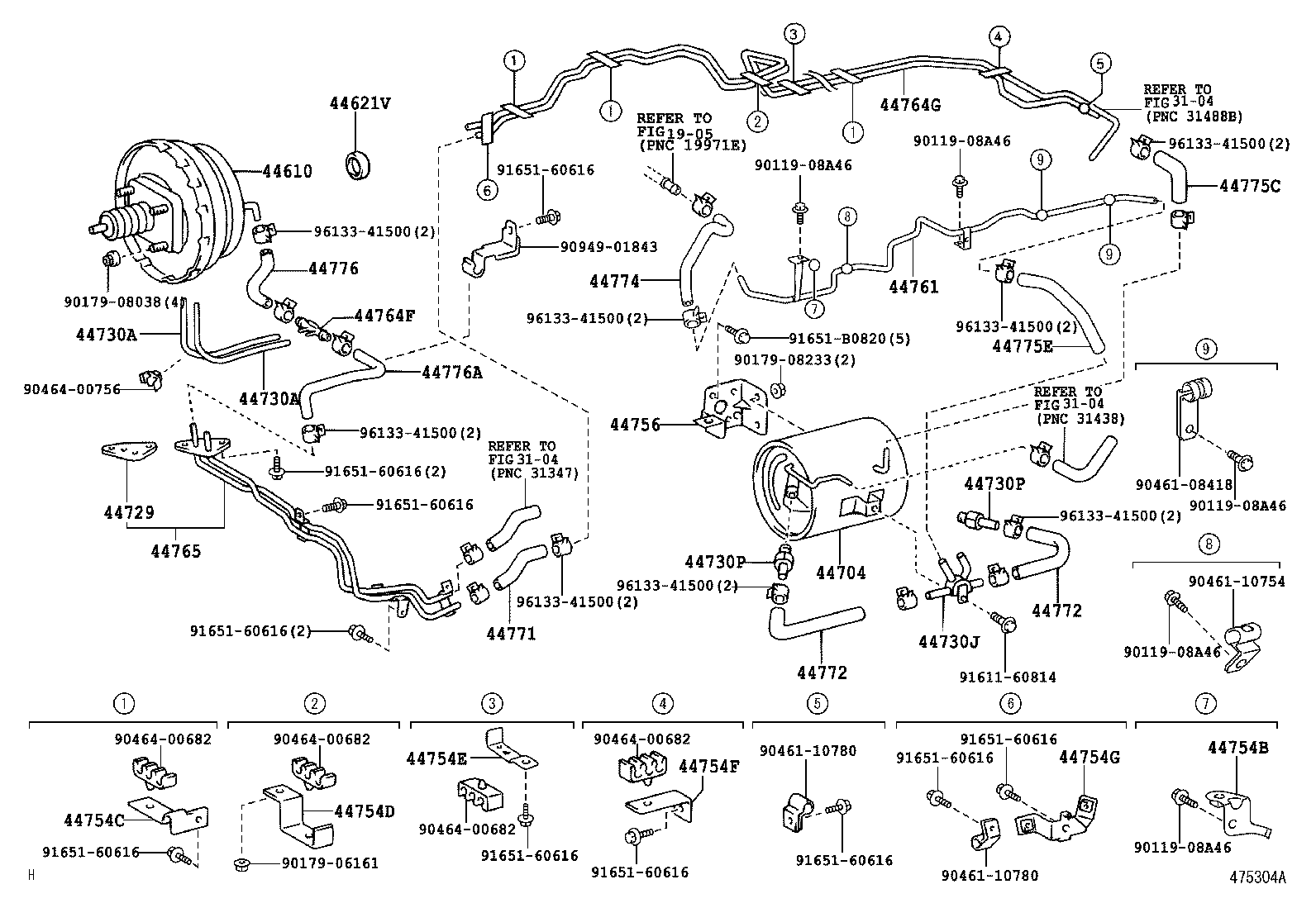 44754-36180 BRACKET, VACUUM TUBE product image