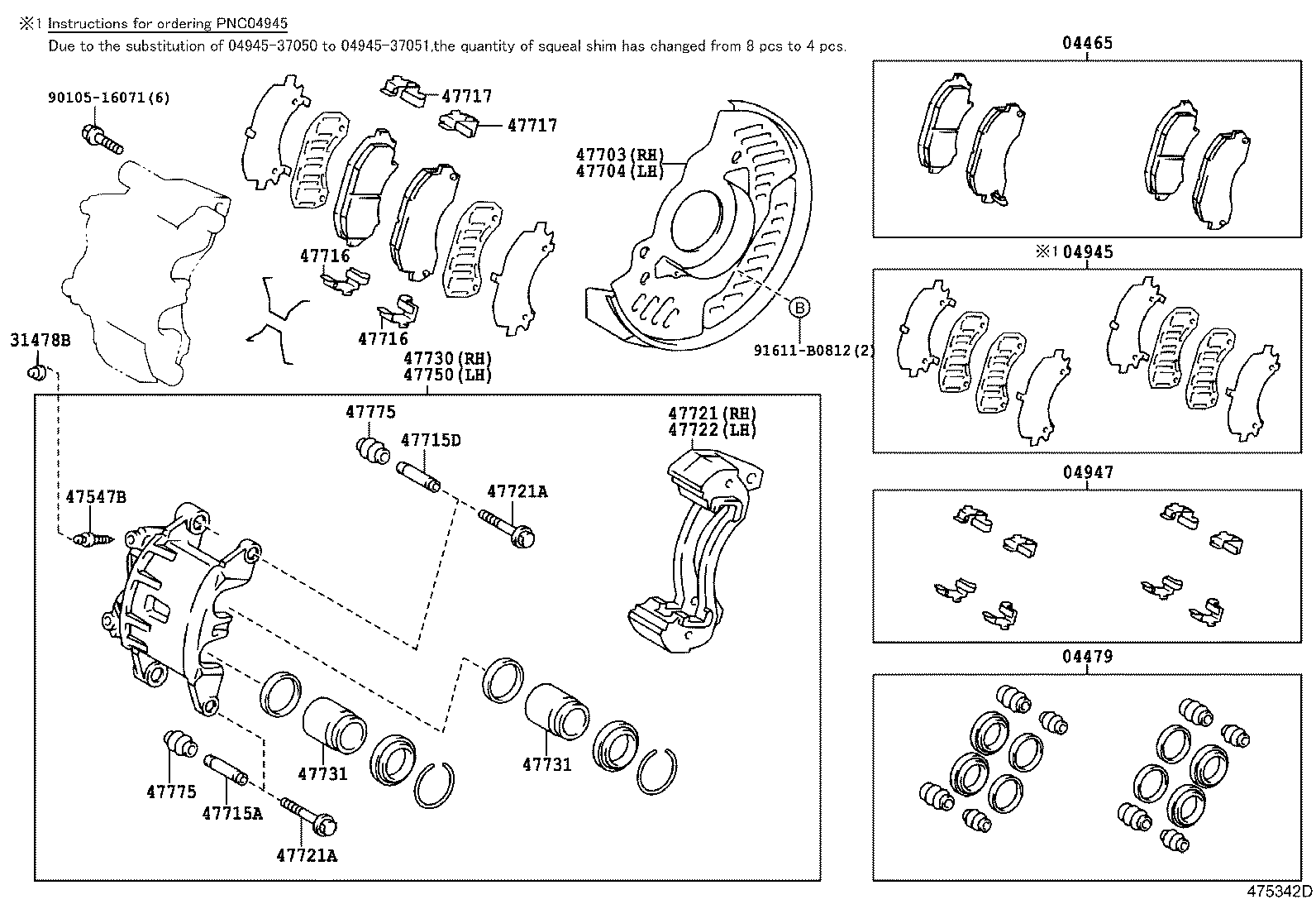 04478-37230 CYLINDER KIT, DISC BRAKE, FRONT product image