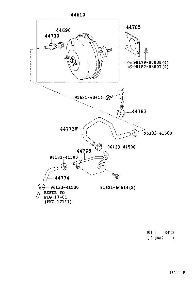 44783-52020 CLAMP, VACUUM HOSE product image