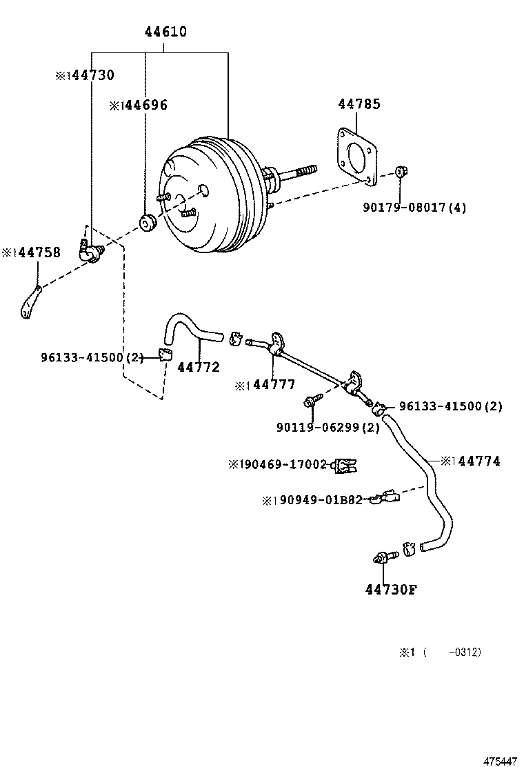 44774-30130 HOSE, UNION TO CONNECTOR TUBE product image