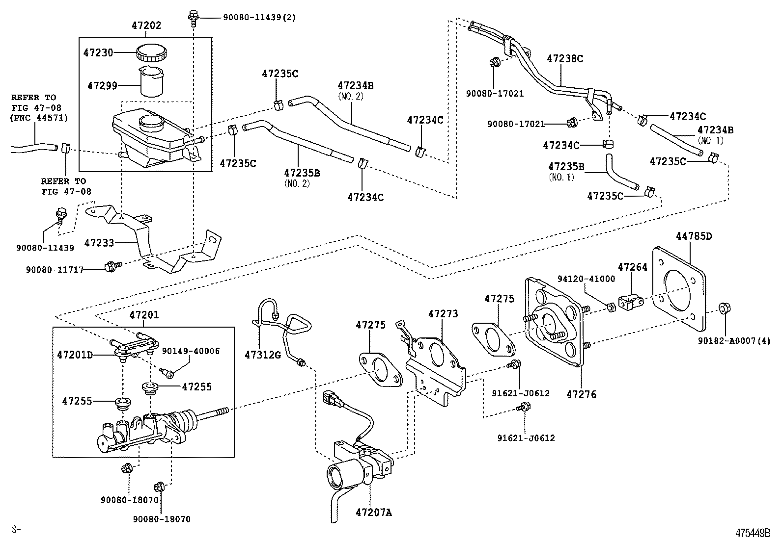 Toyota 47234-06010 TUBE, RESERVOIR, NO.1