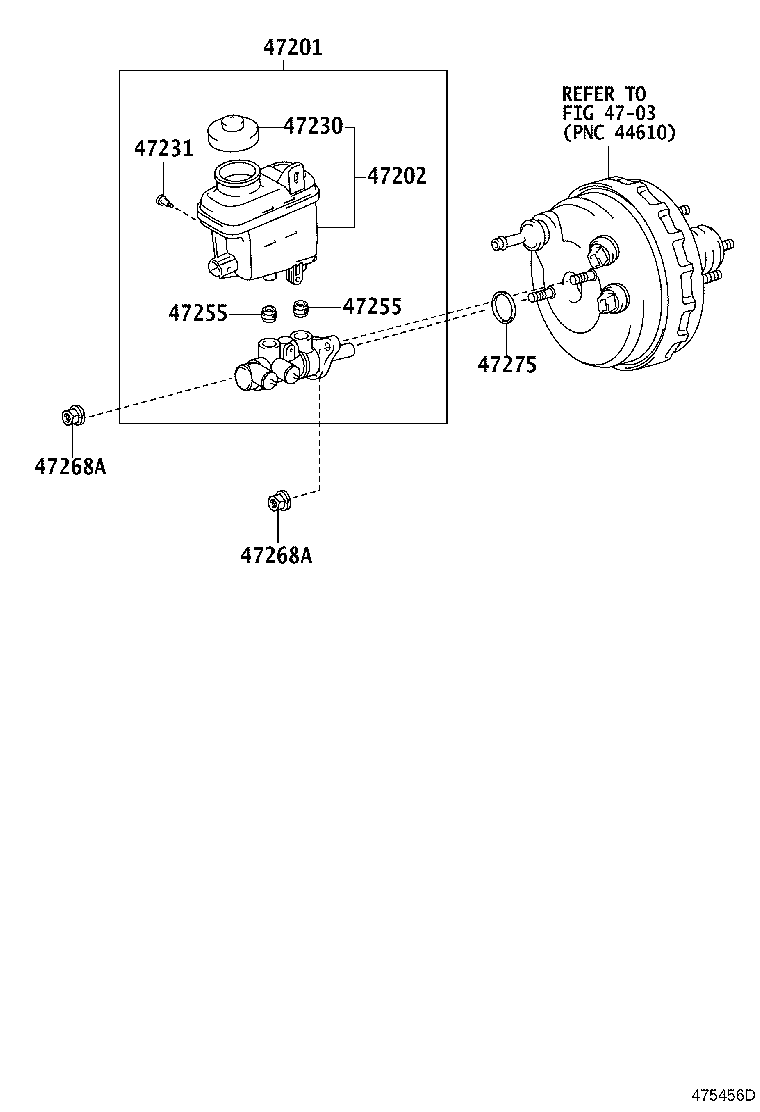 Toyota 47220-0C060 RESERVOIR SUB-ASSY, BRAKE MASTER CYLINDER