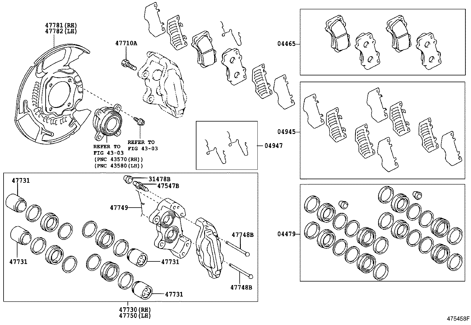 Toyota 04947-0C030 FITTING KIT, DISC BRAKE, FRONT