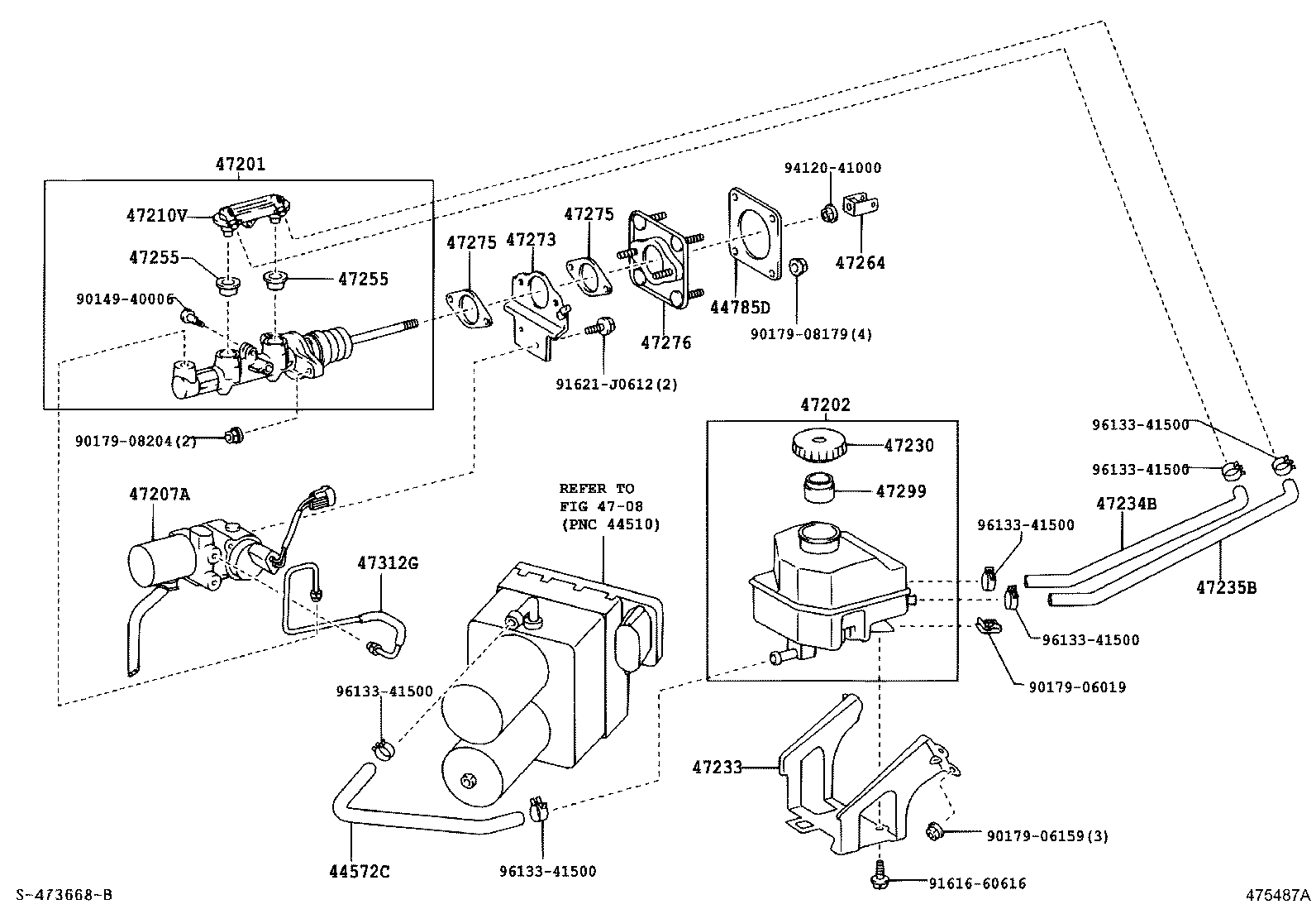 44572-58011 HOSE, BRAKE ACTUATOR, NO.2 product image