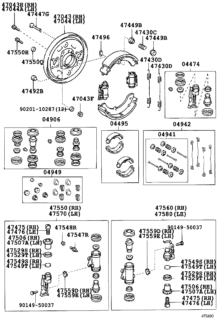 04468-37040 CYLINDER KIT, REAR WHEEL product image