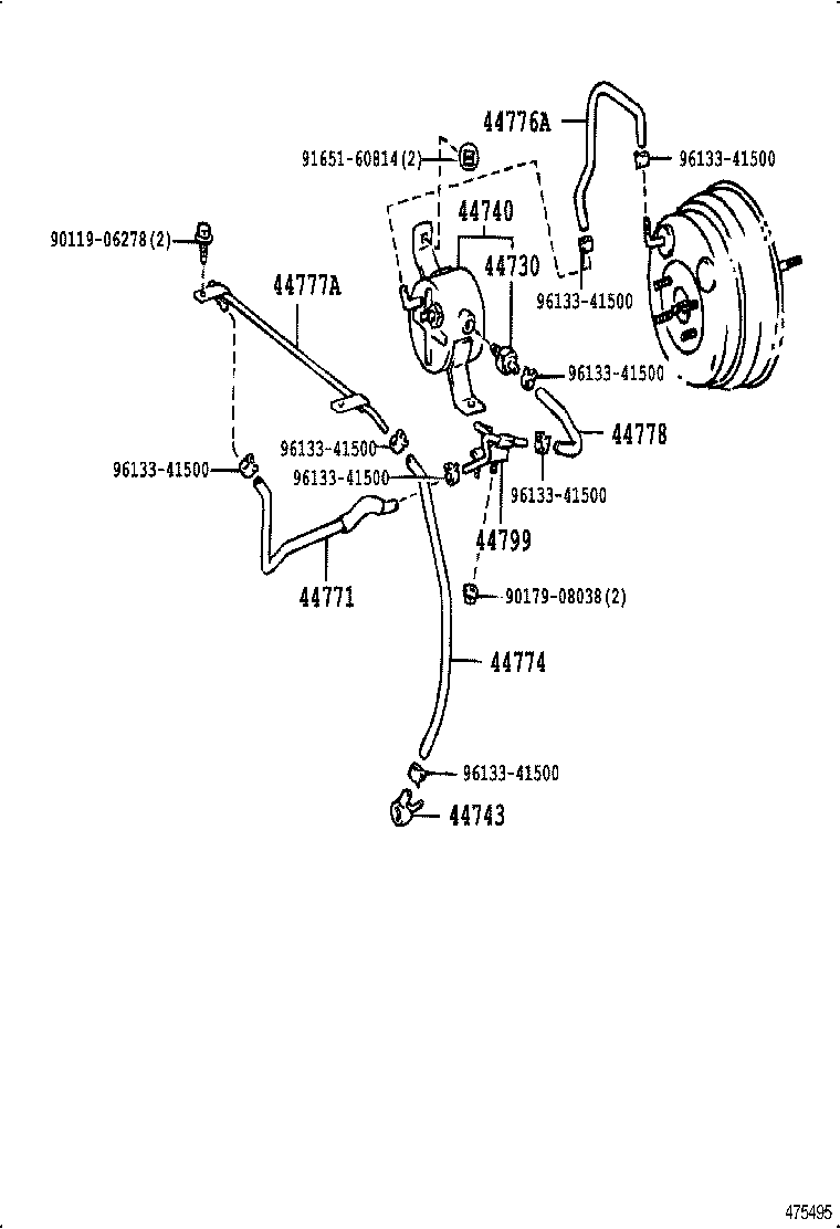 44610-60680 BOOSTER ASSY, BRAKE product image