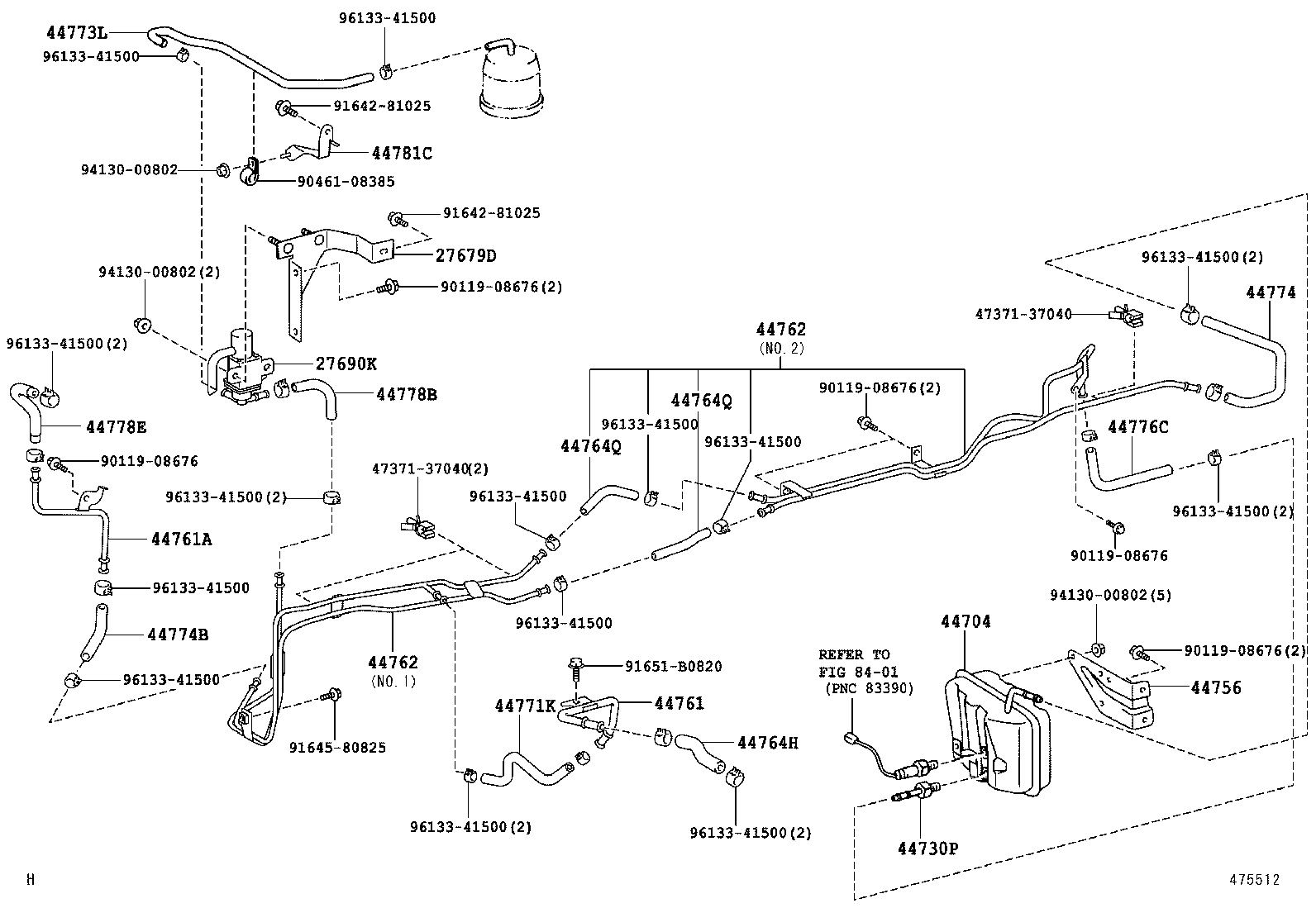 44704-37270 RESERVOIR SUB-ASSY, VACUUM product image