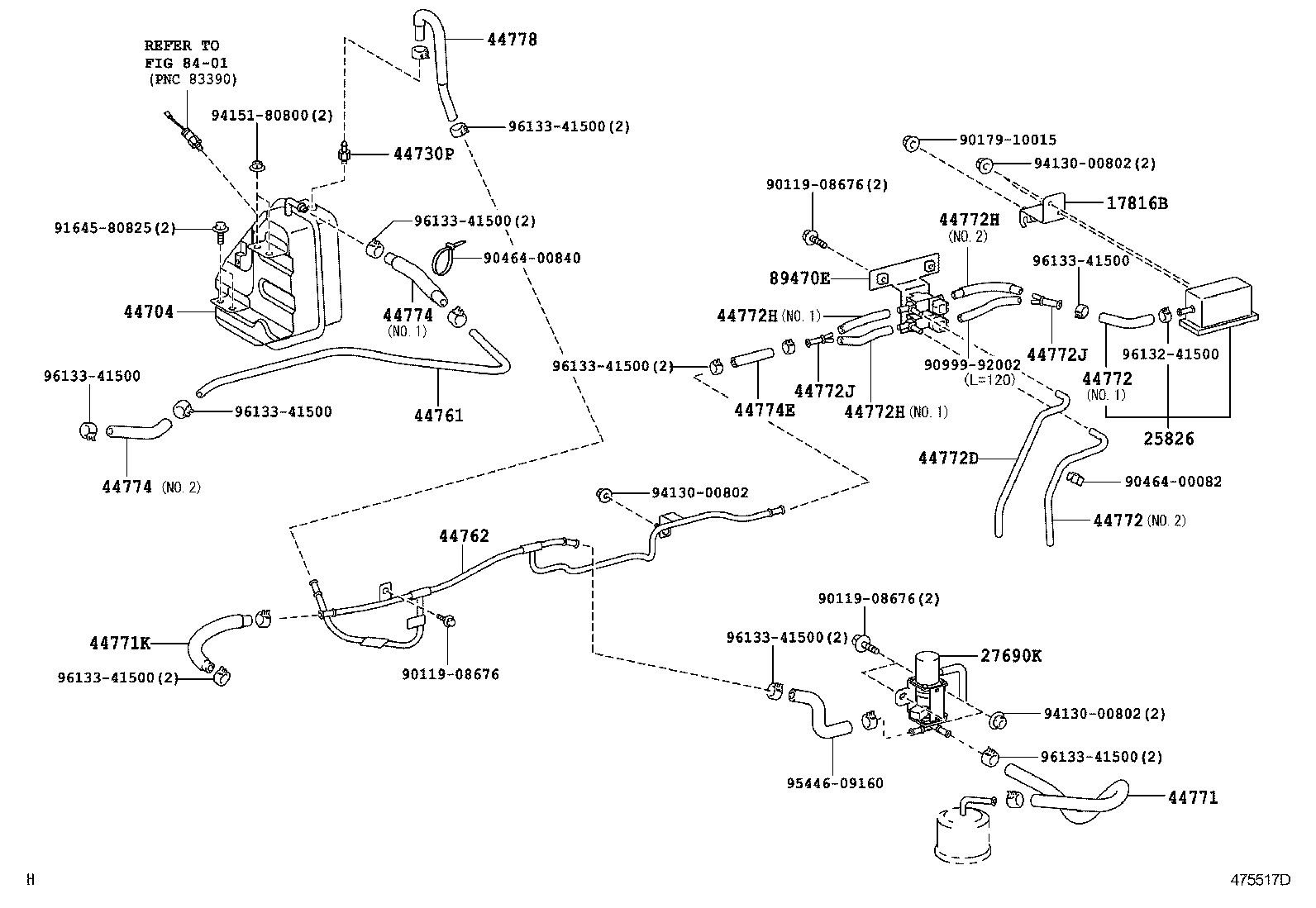 44704-37270 RESERVOIR SUB-ASSY, VACUUM product image
