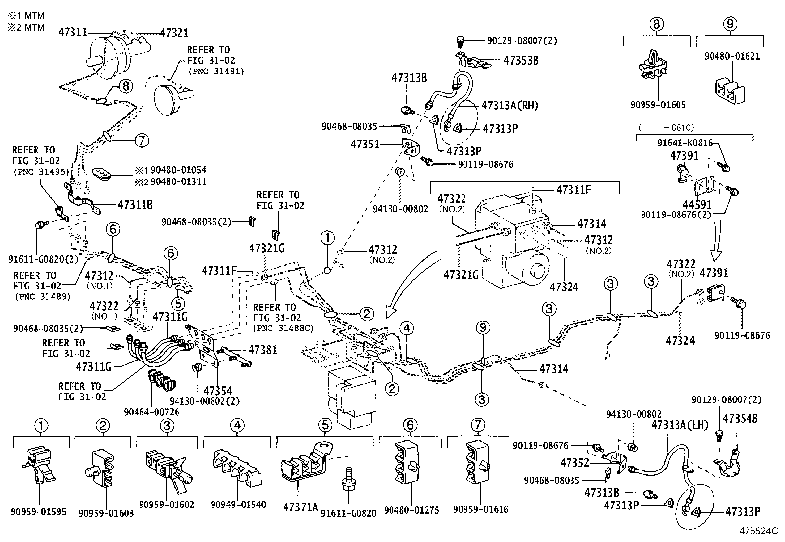 44590-37021 BRACKET ASSY, BRAKE ACTUATOR product image