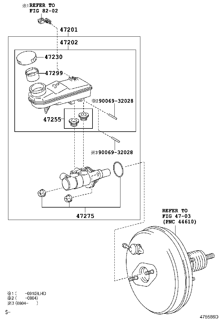 47201-19035 CYLINDER SUB-ASSY, BRAKE MASTER product image