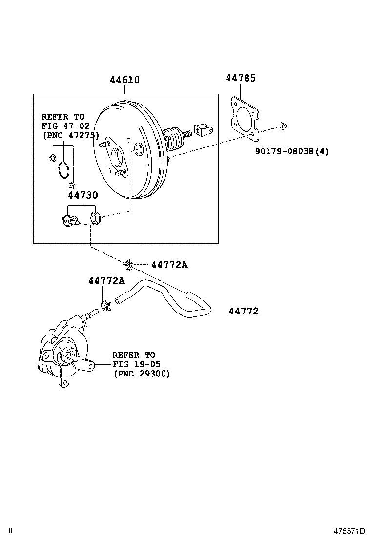 44610-19035 BOOSTER ASSY, BRAKE product image
