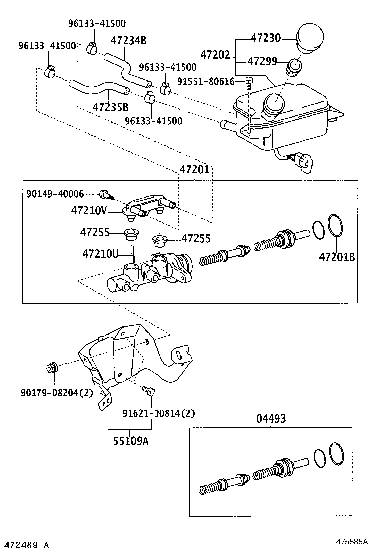 04493-25100 CYLINDER KIT, BRAKE MASTER product image