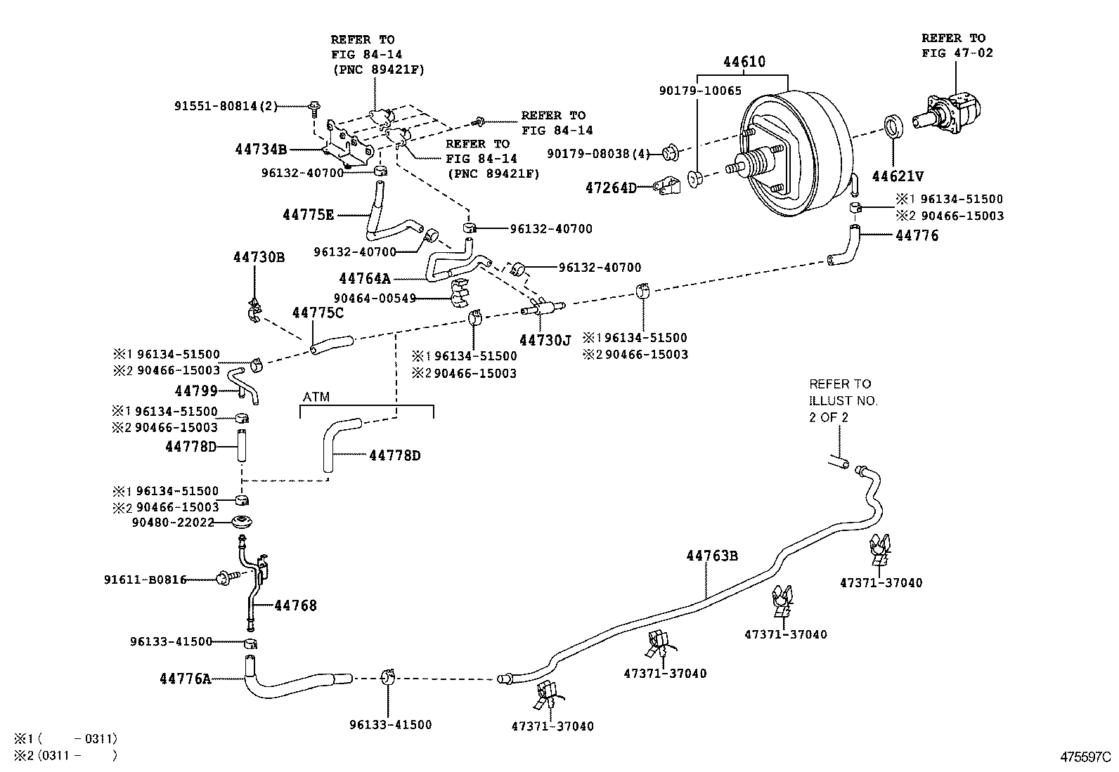 44771-37580 HOSE, VACUUM TUBE TO VACUUM PUMP product image