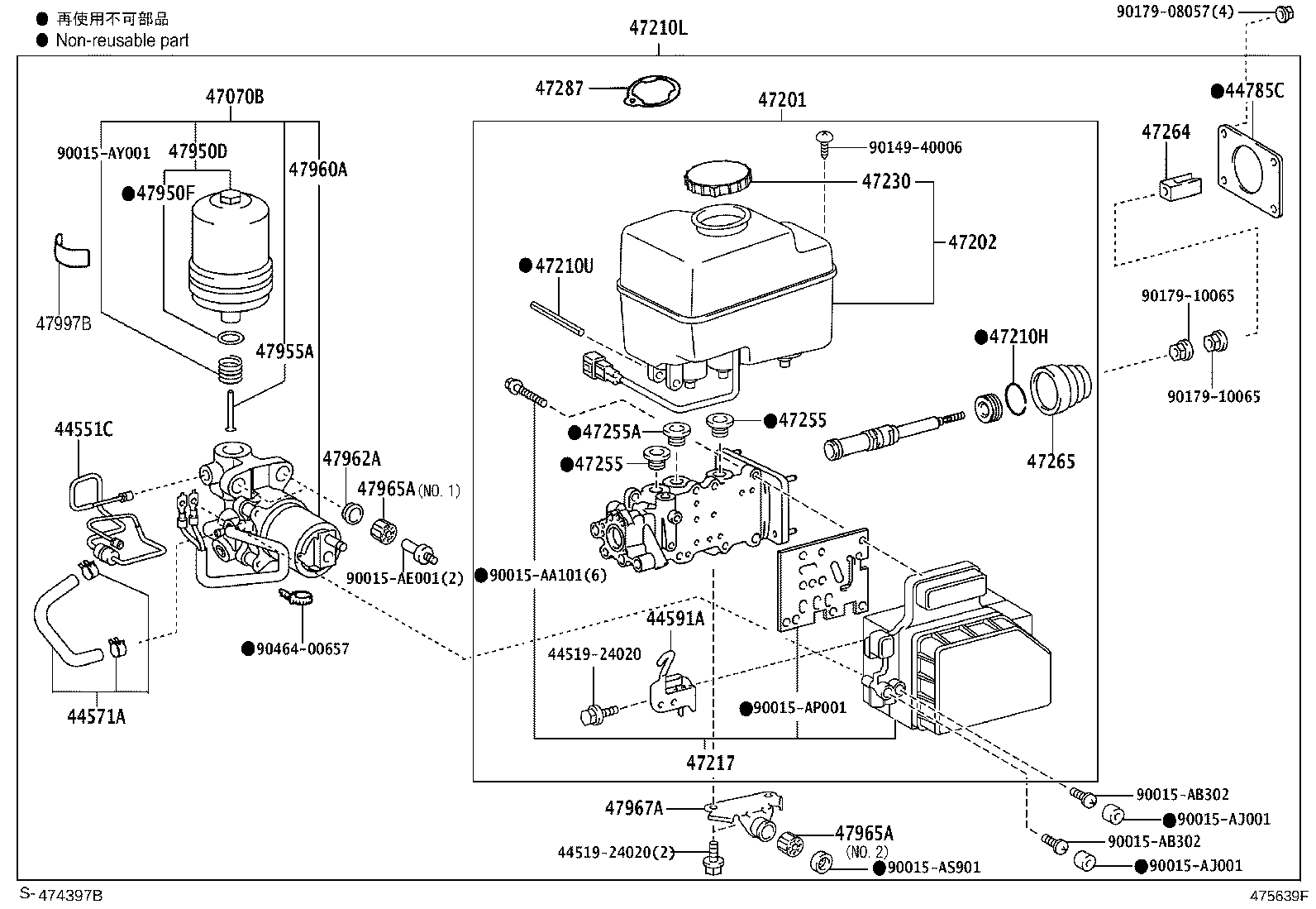 47025-60091 CYLINDER SUB-ASSY, BRAKE MASTER product image