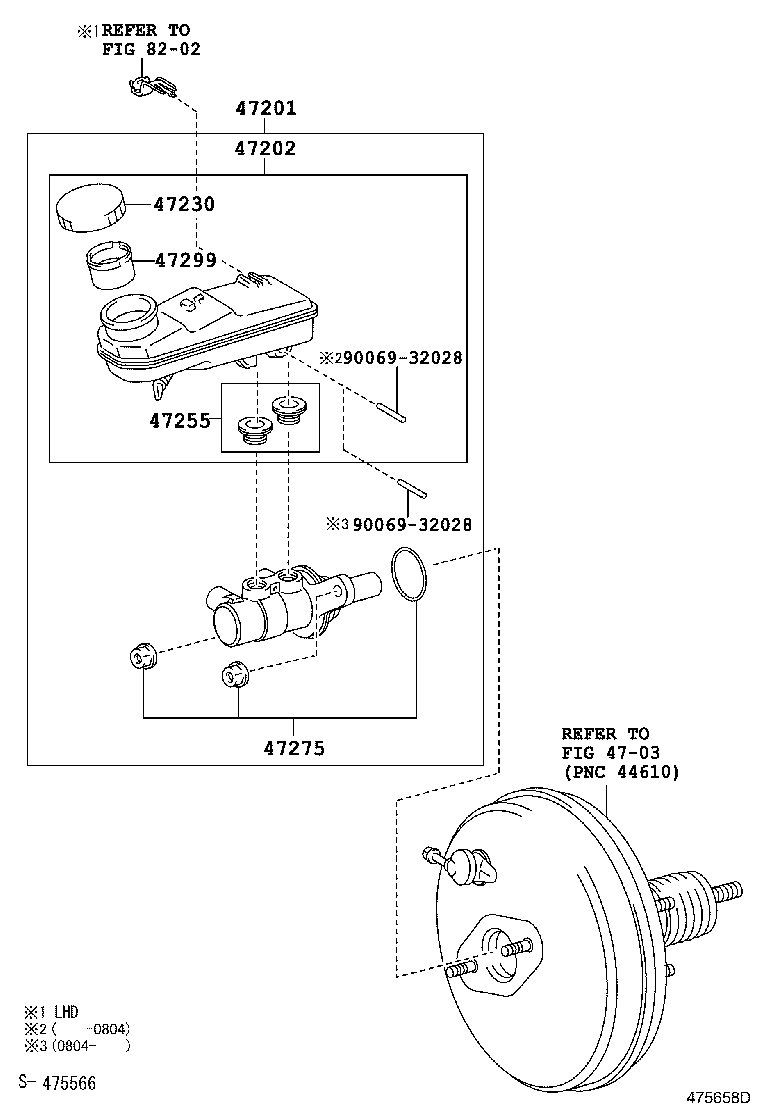 47201-19085 CYLINDER SUB-ASSY, BRAKE MASTER product image