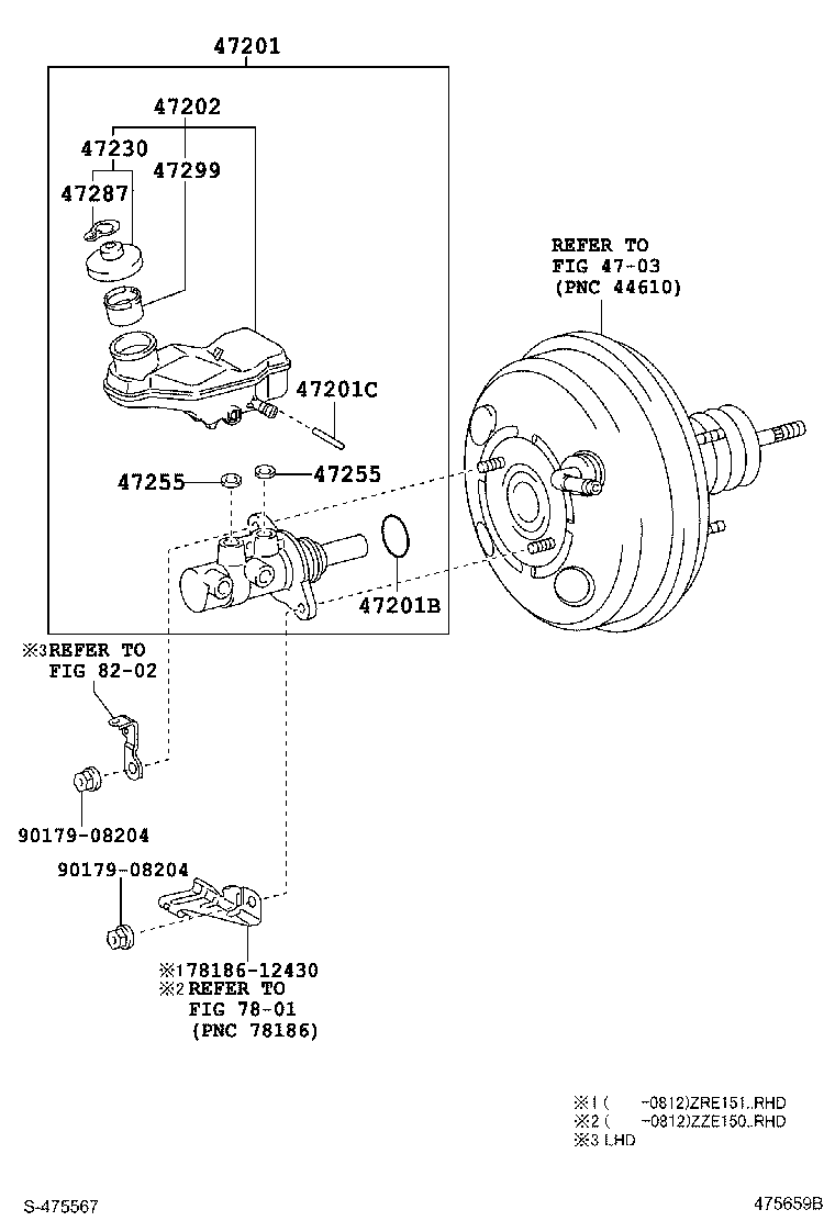 47201-19085 CYLINDER SUB-ASSY, BRAKE MASTER product image