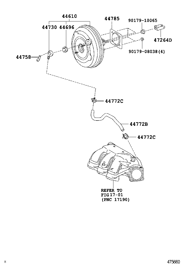 44610-06540 BOOSTER ASSY, BRAKE product image