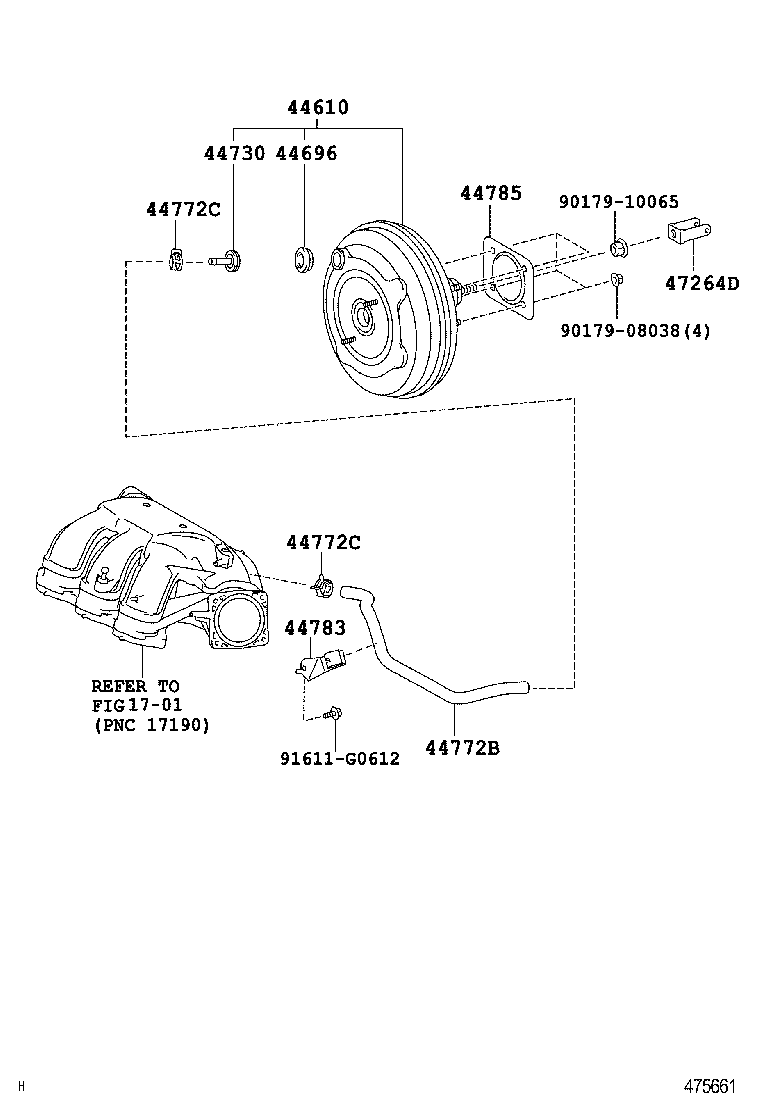 44610-06540 BOOSTER ASSY, BRAKE product image
