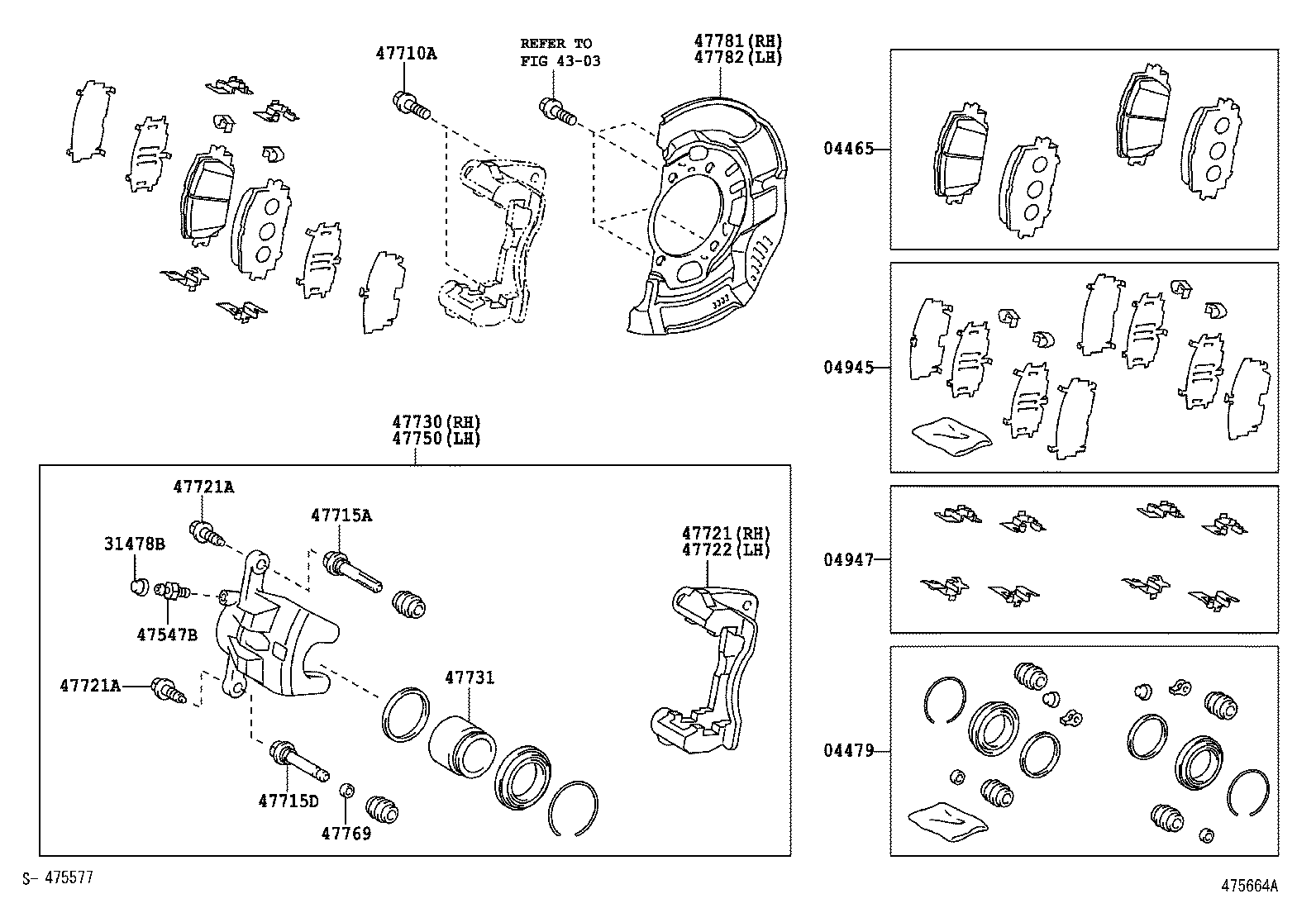 04465-02270 PAD KIT, DISC BRAKE, FRONT product image