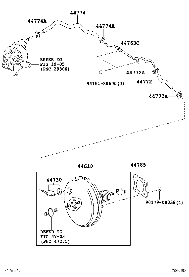 44763-12420 TUBE, HOSE TO HOSE, NO.2 product image