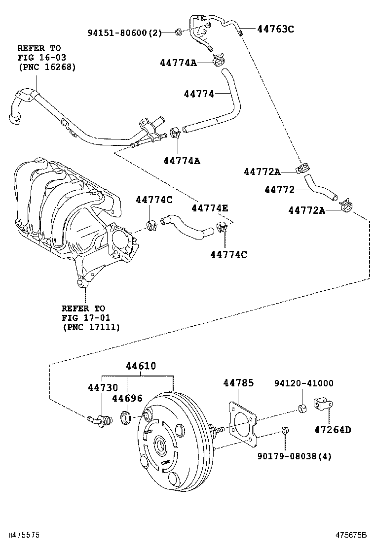 44763-12420 TUBE, HOSE TO HOSE, NO.2 product image