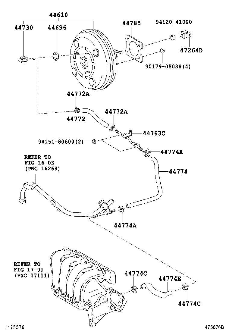 44763-12420 TUBE, HOSE TO HOSE, NO.2 product image
