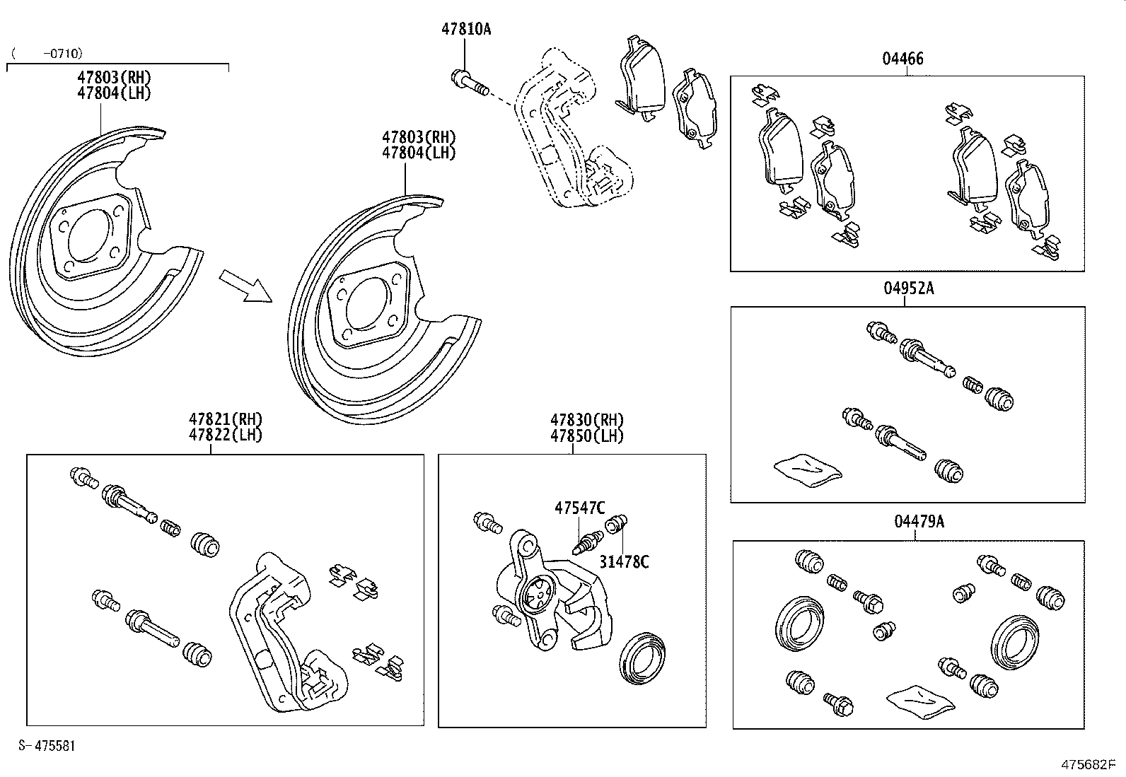 04466-02180 PAD KIT, DISC BRAKE, REAR product image