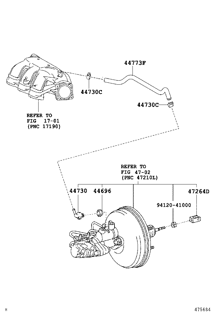 44773-08030 HOSE, UNION TO CHECK VALVE product image