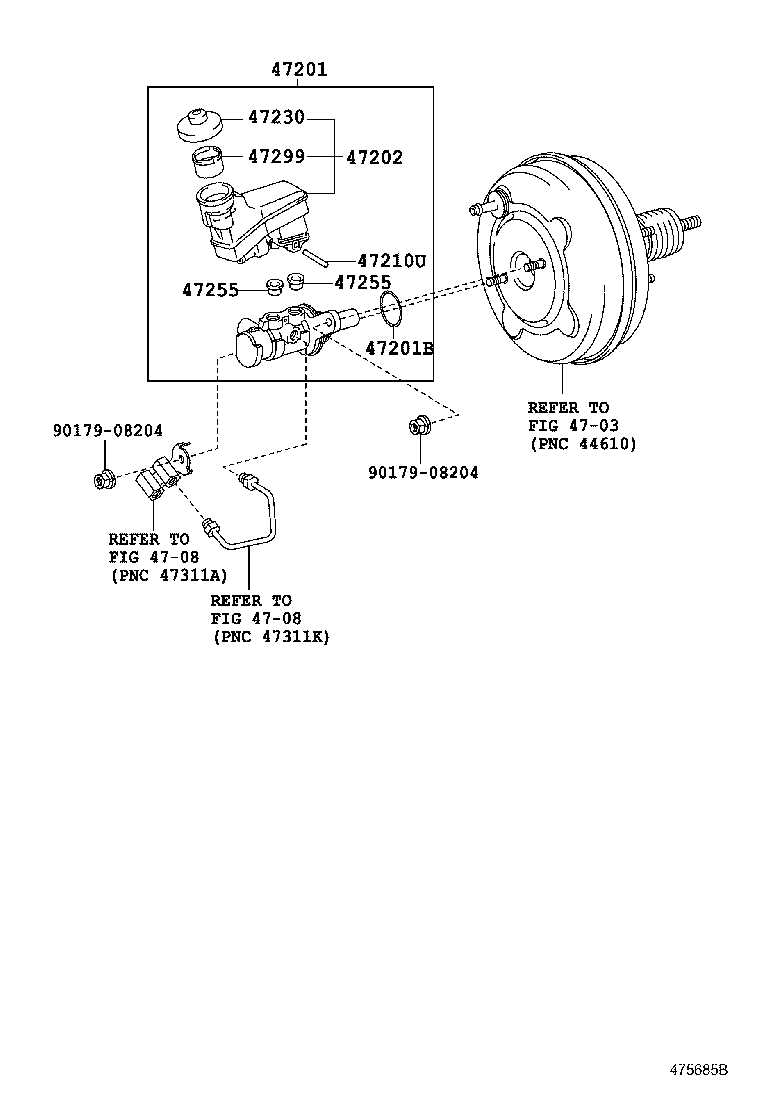 Toyota 47220-33030 RESERVOIR SUB-ASSY, BRAKE MASTER CYLINDER